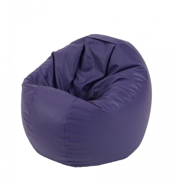 Пуф Pufrelax, за деца, 190л., Relaxo - Indigo, Еко кожа, Пълнеж от Полистиролни перли - 1